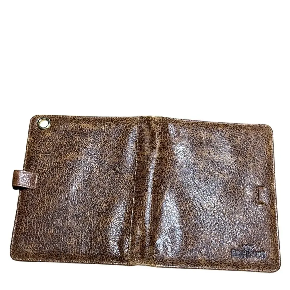King Ranch leather Journal/Agenda Cover pebbled texture with brand logo 8x9.5
